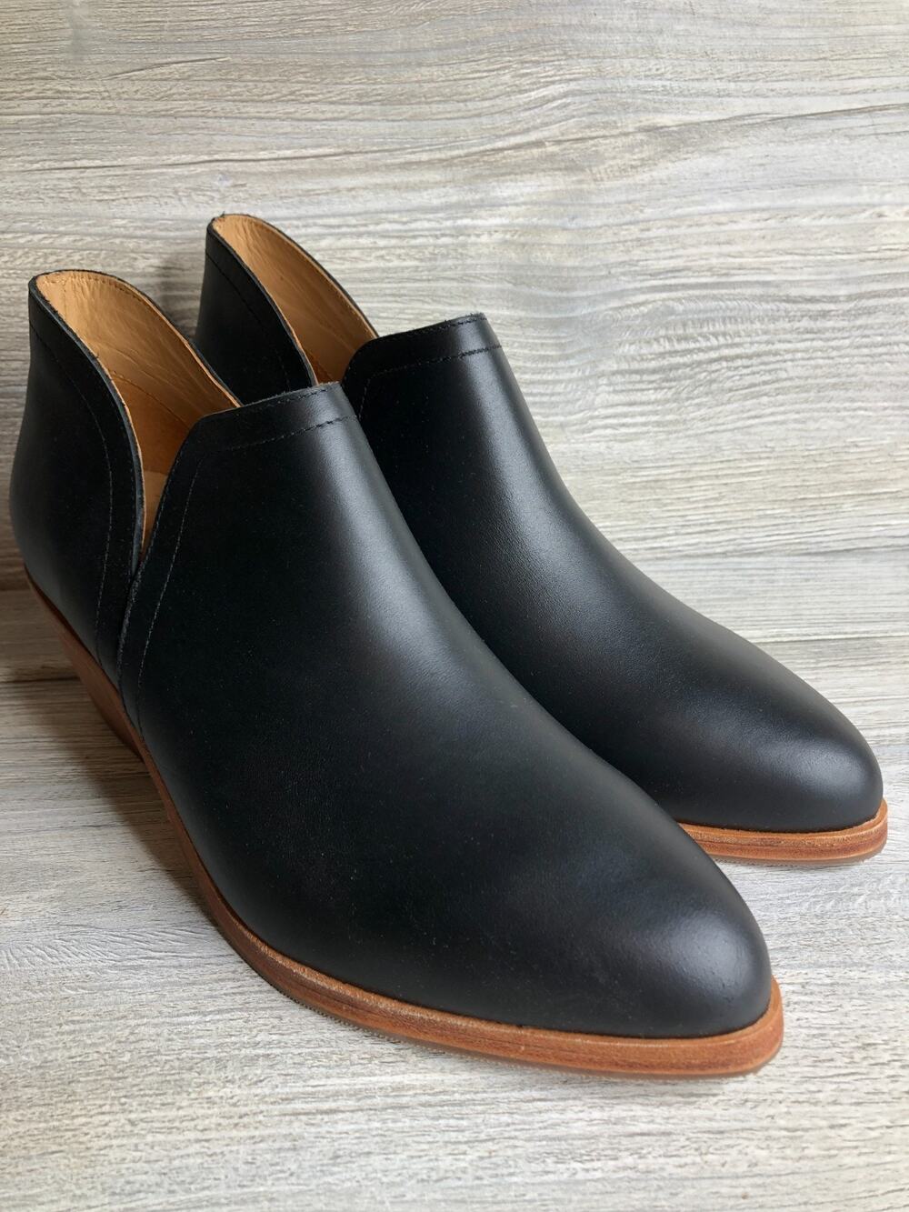 Nisolo Womens Eva Everyday Chelsea Boot Black Leather Sz 8.5 Pull On Bootie
